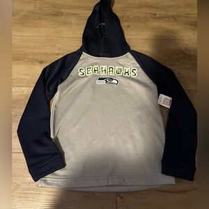 NFL Seattle Seahawks Gray and Navy Kids Hoodie
